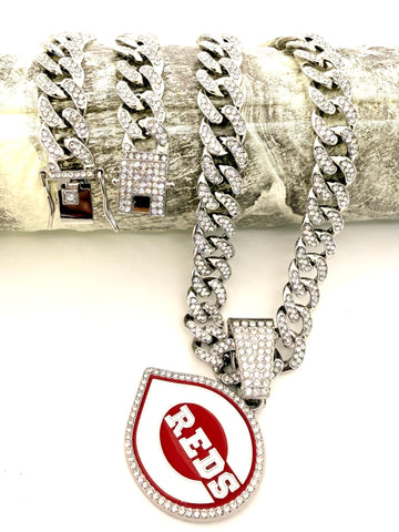 MLB / Cincinnati Reds hip hop necklace