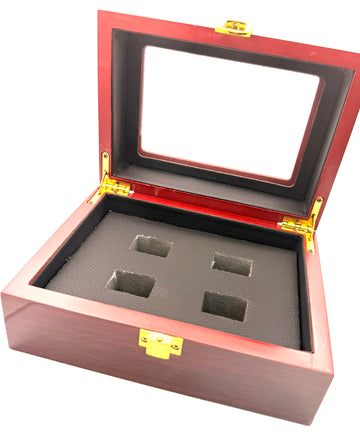 Championship Ring Wooden box / 4 holes