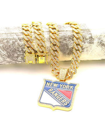 NHL / New York Rangers hip hop necklace