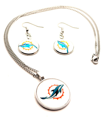 Earrings & Necklace
 / Miami Dolphins