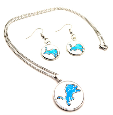 Earrings & Necklace
 / Detroit Lions