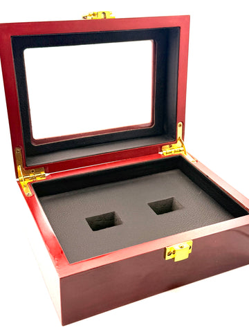 Championship Ring Wooden box / 2 holes