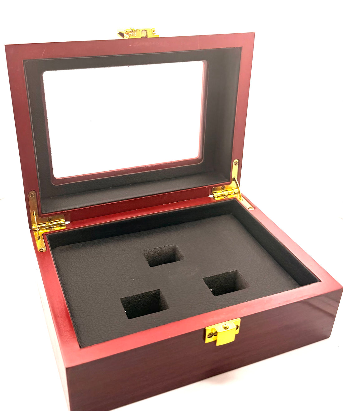 Championship Ring Wooden box / 3 holes