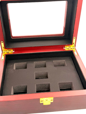 Championship Ring Wooden box / 7 holes