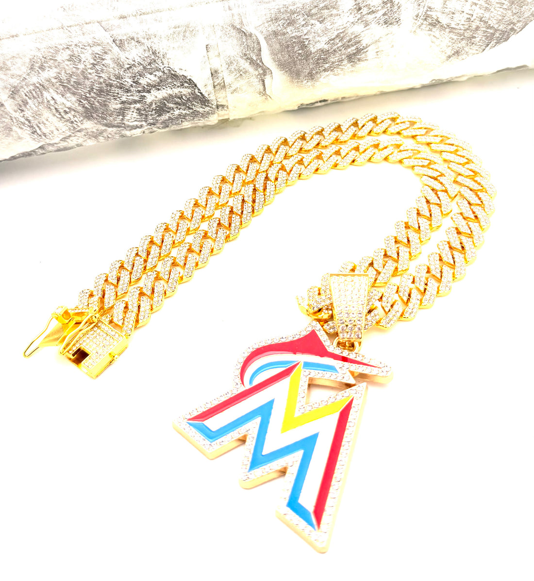 MLB / Miami Marlins hip hop necklace