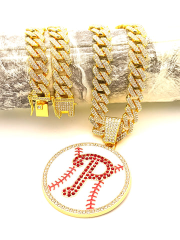 MLB / Philadelphia Phillies hip hop necklace