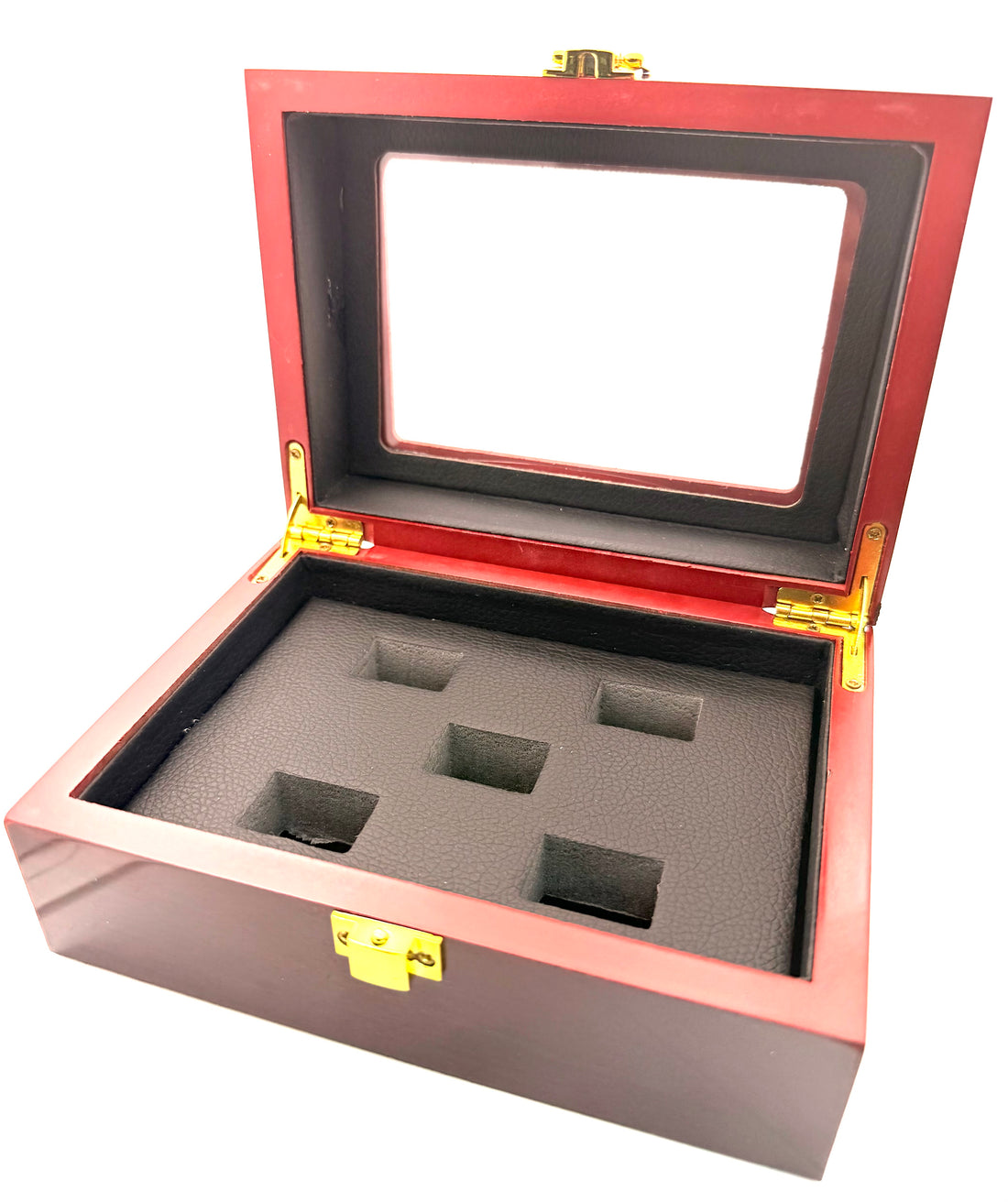Championship Ring Wooden box / 5 holes