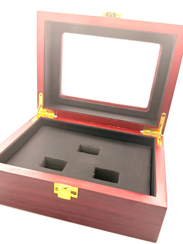 Championship Ring Wooden box / 3 holes