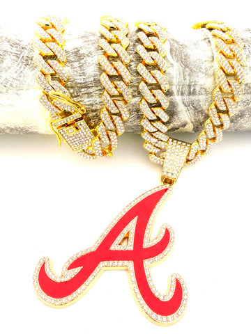 MLB / Atlanta Braves hip hop necklace