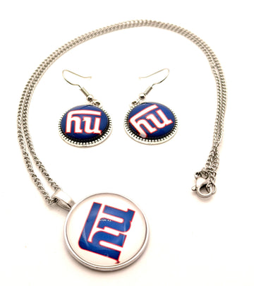 Earrings & Necklace
 / New York Giants
