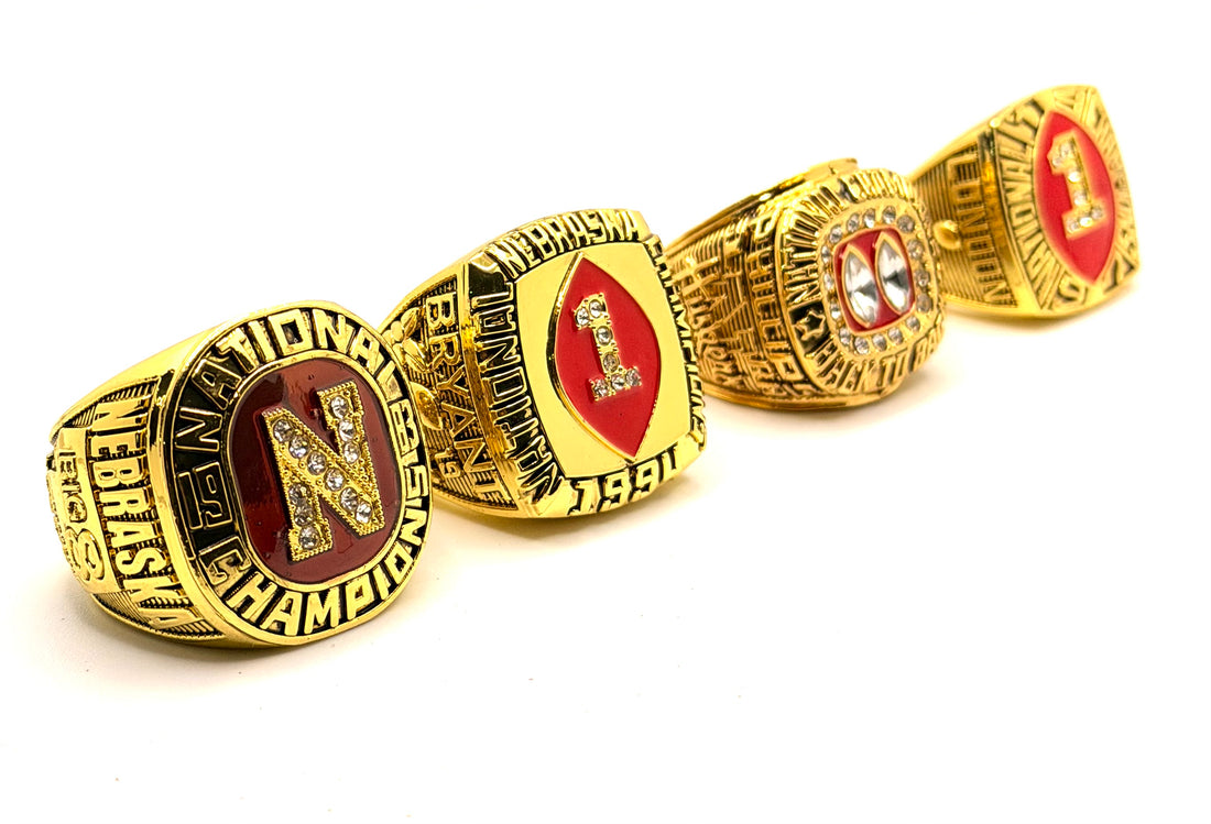 NCAA / 1983 1994 1995 1997 Nebraska Cornhuskers Championship Rings set