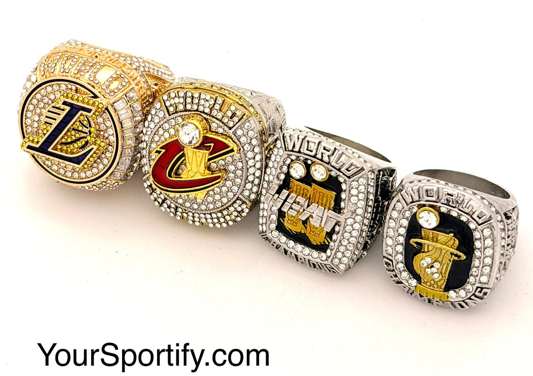 NBA / LeBron James Championship Rings set / 2012 Heat , 2013 Heat , 2016 Cavaliers, 2020 Lakers