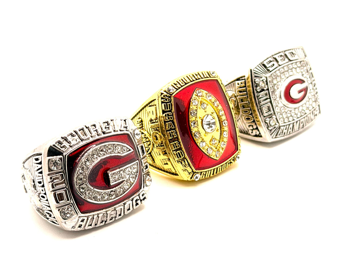 NCAA / 2002 2003 2005 Georgia Bulldogs Championship Rings Set