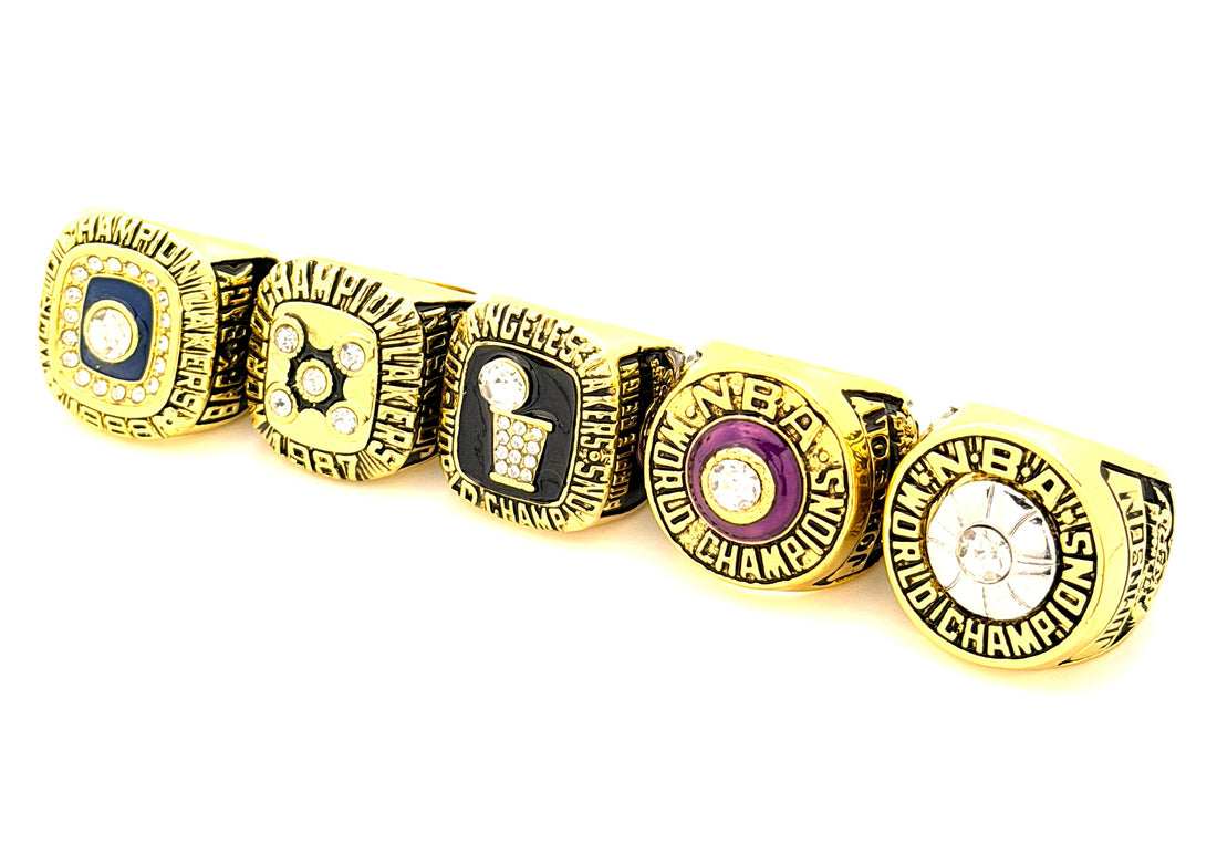 NBA / 1980 1982 1985 1987 1988 Los Angeles Lakers Championship Rings Set