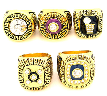 NBA / 1980 1982 1985 1987 1988 Los Angeles Lakers Championship Rings Set