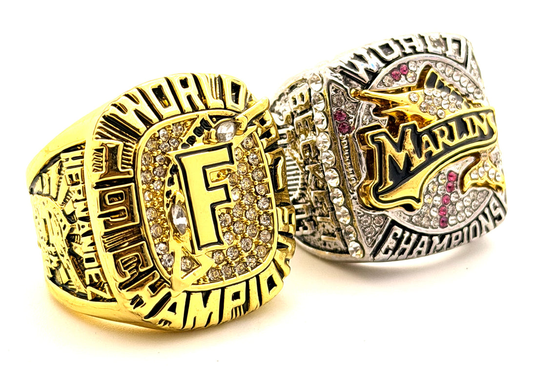 MLB / 1997 and 2003 Miami Marlins World Series Championship Rings Set