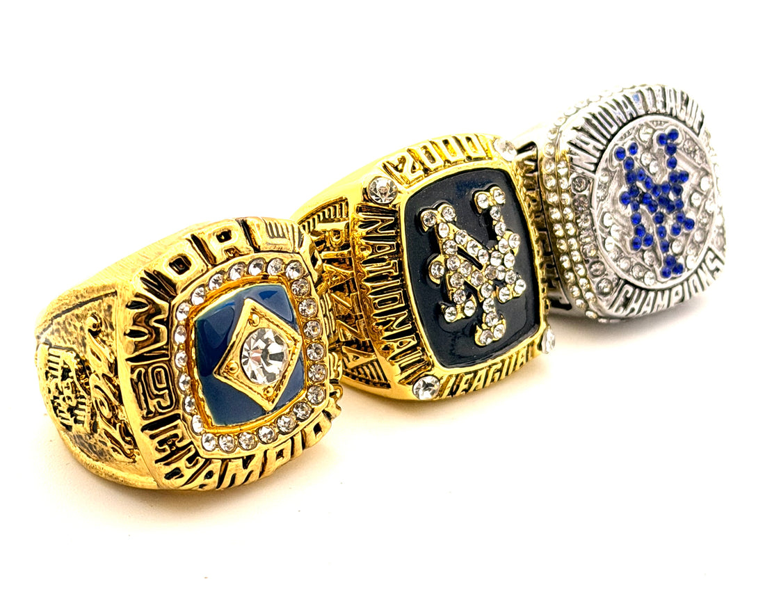 MLB / 1986 2000 2015 New York Mets World Series Championship Rings Set