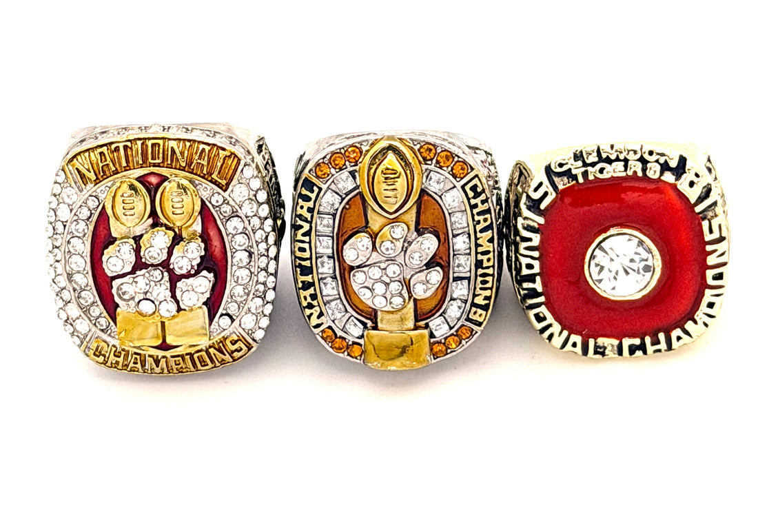 NCAA / 1981 2016 2018 Clemson Tigers championship rings set