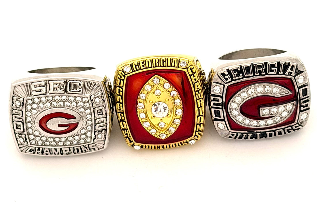 NCAA / 2002 2003 2005 Georgia Bulldogs Championship Rings Set
