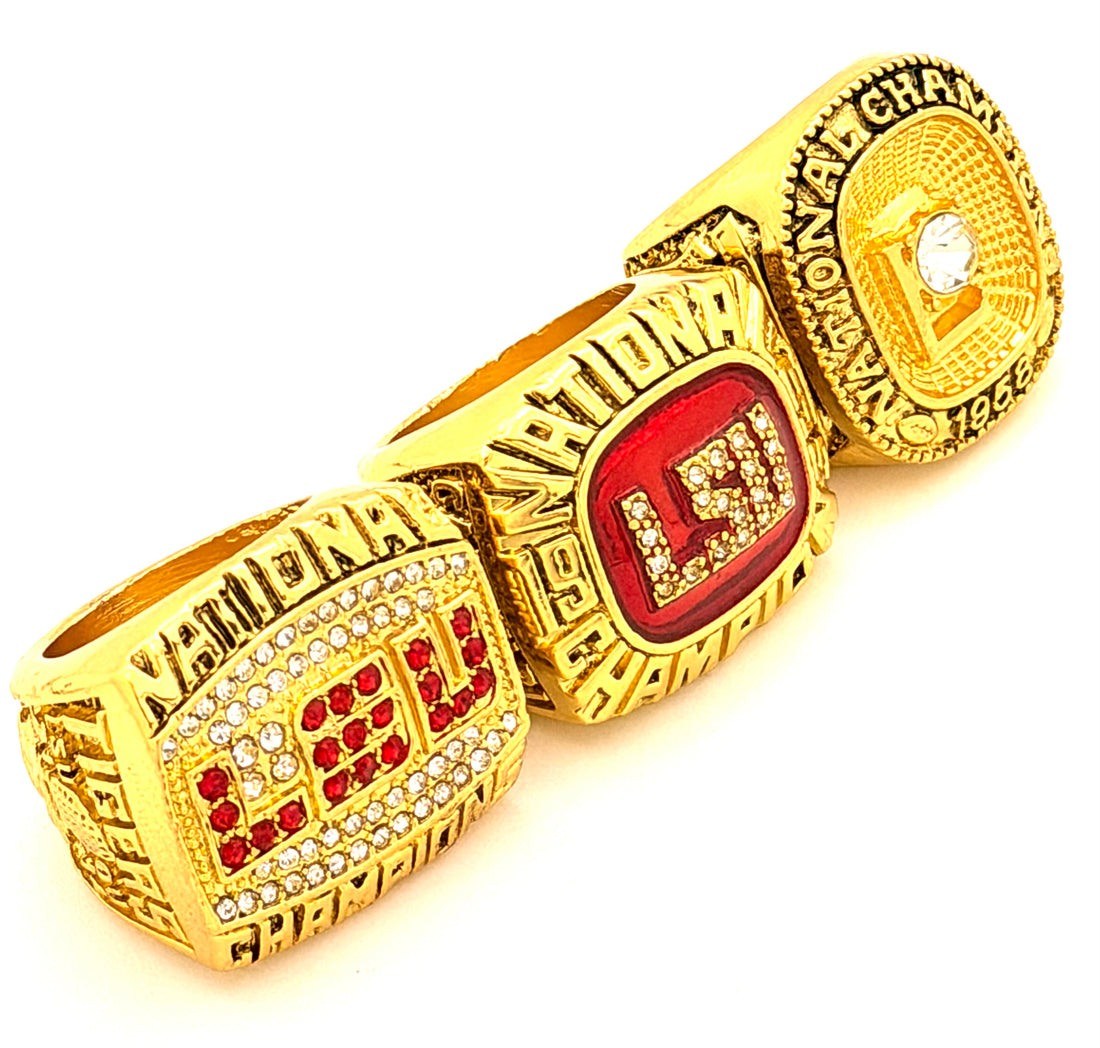 NCAA / 1958 1991 2003 LSU Tigers championship rings set