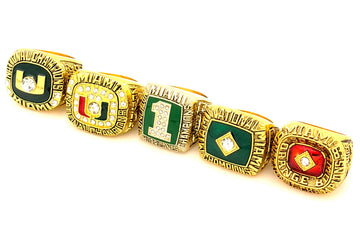 NCAA / 1983 1987 1989 1991 2001 Miami Hurricanes championship rings set