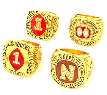 NCAA / 1983 1994 1995 1997 Nebraska Cornhuskers Championship Rings set
