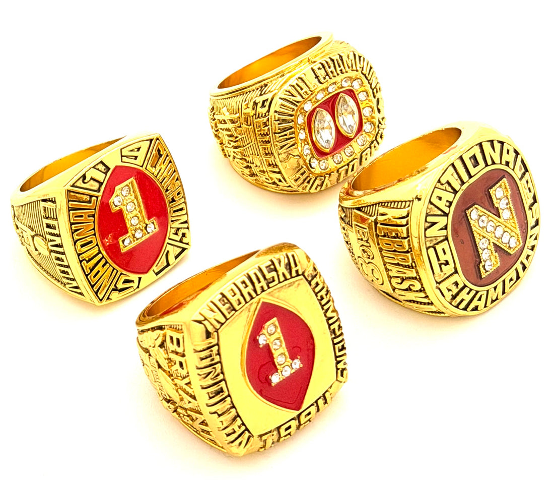 NCAA / 1983 1994 1995 1997 Nebraska Cornhuskers Championship Rings set