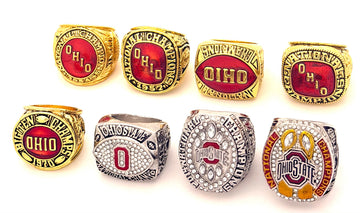 NCAA / 1954 1957 1961 1968 1970 2002 2014 2024 Ohio State Buckeyes championship Rings set