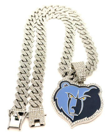 Hip Hop Necklace Memphis Grizzlies / Silver Color