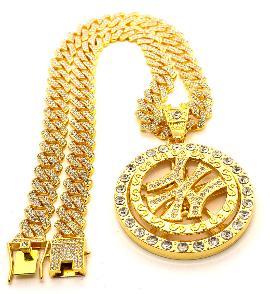 Hip Hop Necklace / New York Yankees Gold Color