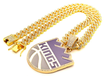 Hip Hop Necklace / Los Angeles Kings Gold Color