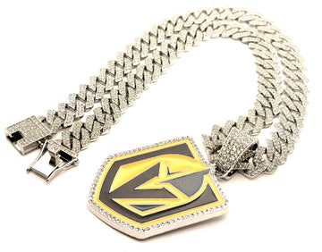 Hip Hop Necklace / Vegas Golden Knights Silver Color
