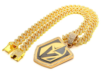 Hip Hop Necklace / Vegas Golden Knights Gold Color