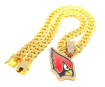 Hip Hop Necklace / Arizona Cardinals Gold Color