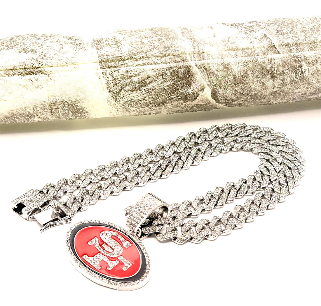 Hip Hop Necklace / San Francisco 49ers Silver Color