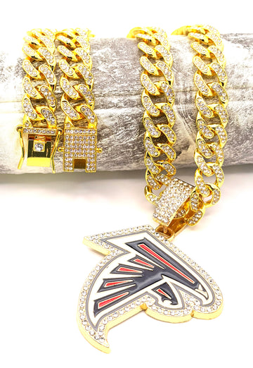 Hip Hop Necklace / Atlanta Falcons Gold Color
