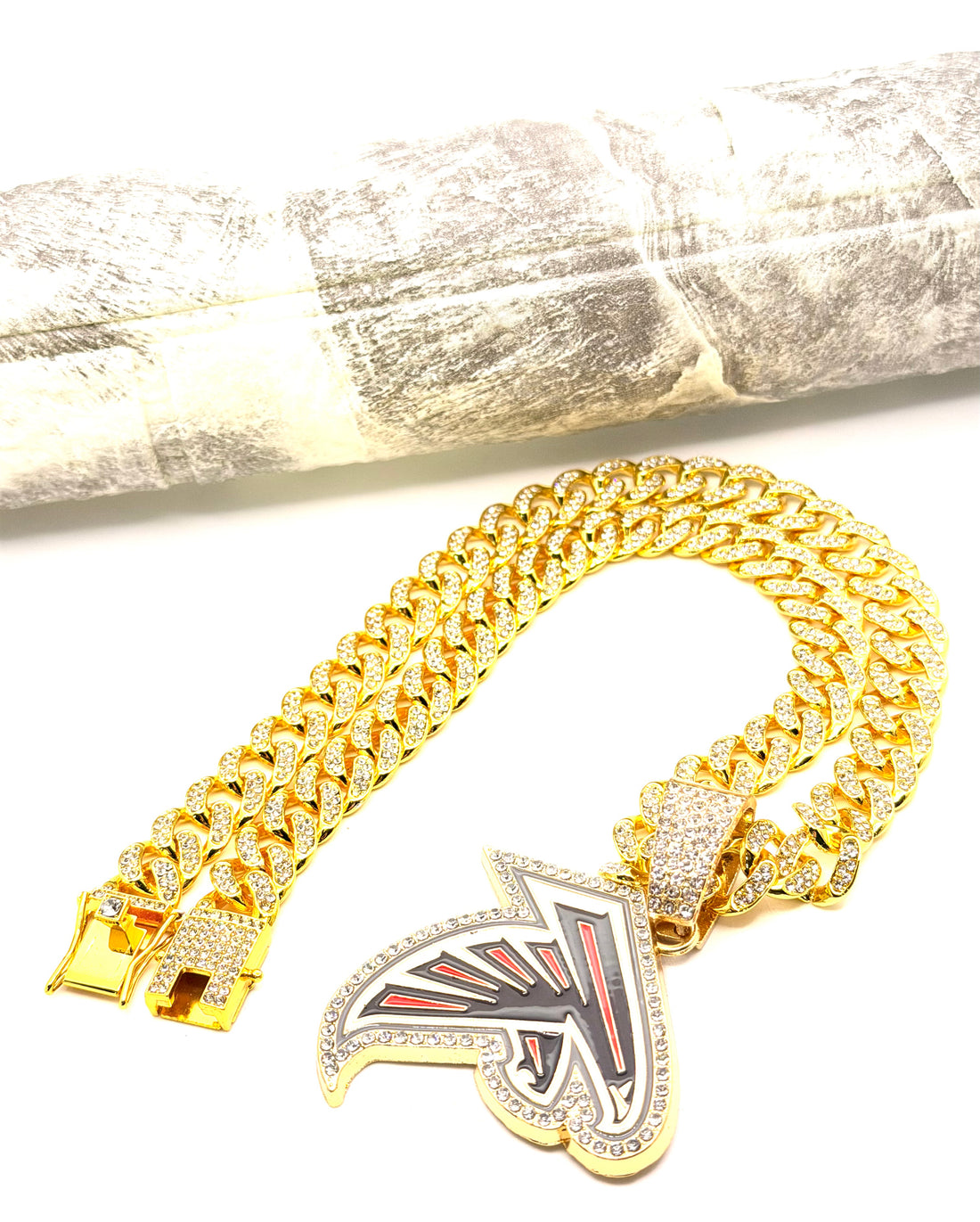 Hip Hop Necklace / Atlanta Falcons Gold Color