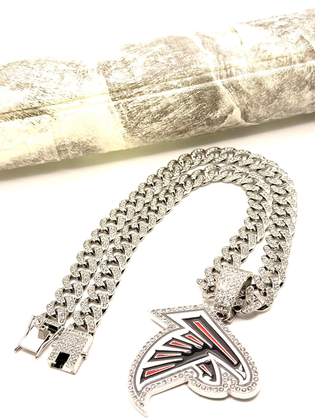 Hip Hop Necklace / Atlanta Falcons Silver Color