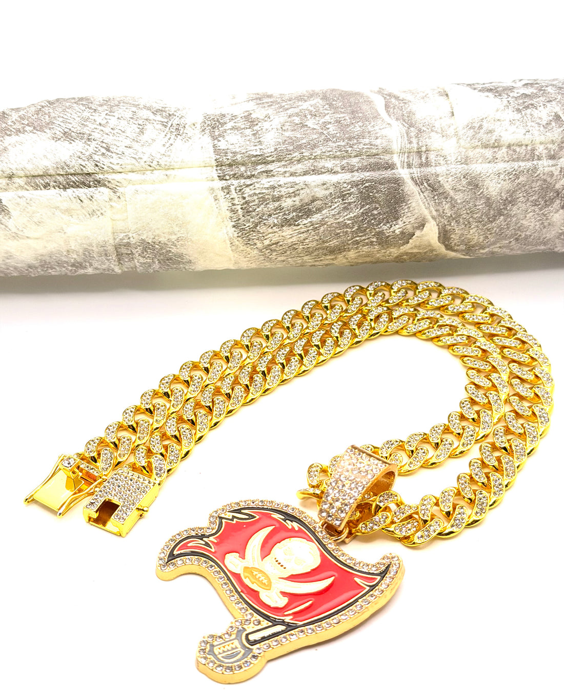 Hip Hop Necklace / Tampa Bay Buccaneers Gold Color