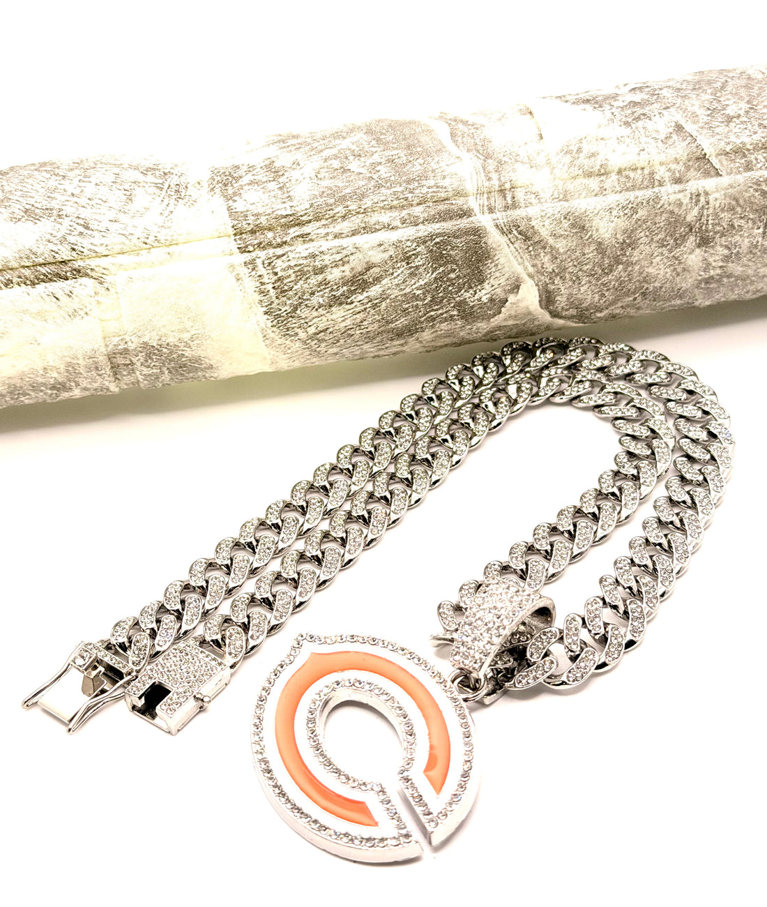 Hip Hop Necklace / Chicago Bears Silver Color