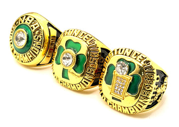 Boston Celtics 1981 1984 1986 Championship Rings Set