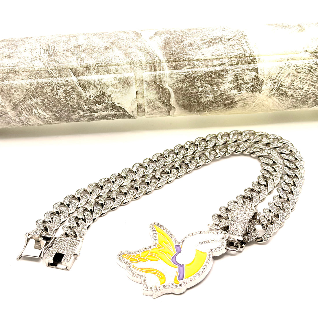 Hip Hop Necklace / Minnesota Vikings Silver Color