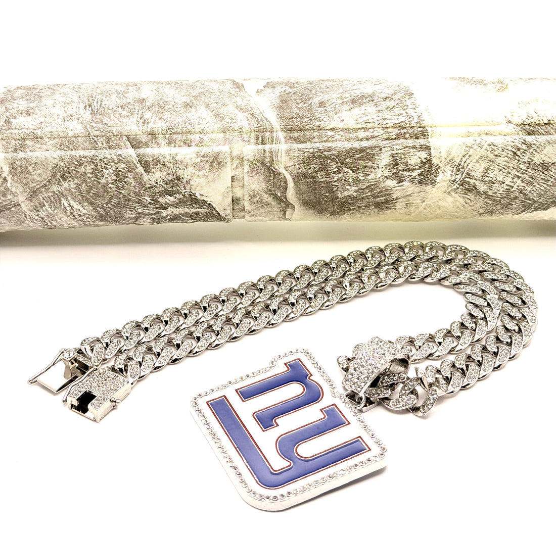 Hip Hop Necklace / New York Giants Silver Color