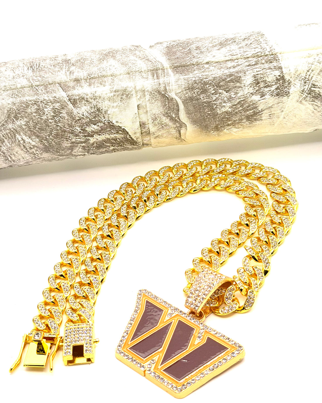 Hip Hop Necklace / Washington Redskins ( Commanders ) Gold Color