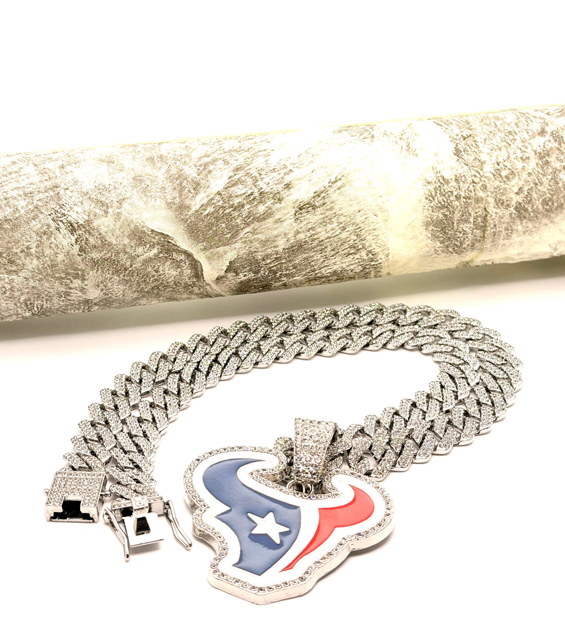Hip Hop Necklace / Houston Texans Silver Color