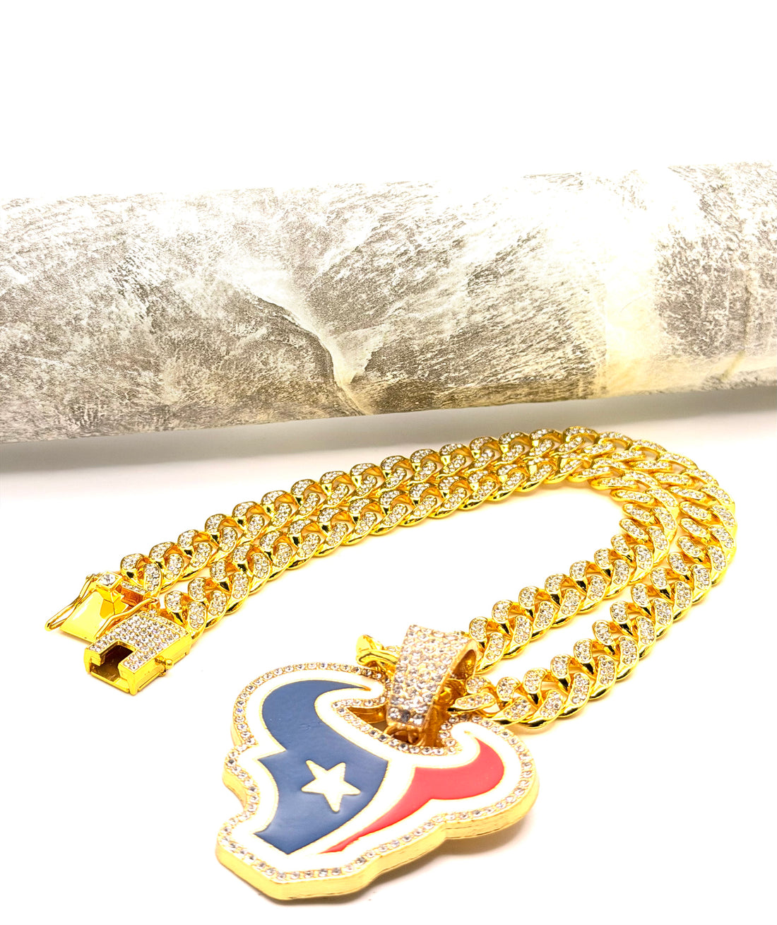 Hip Hop Necklace / Houston Texans Gold Color