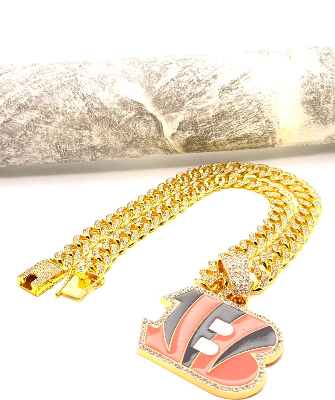 Hip Hop Necklace / Cincinnati Bengals Gold Color