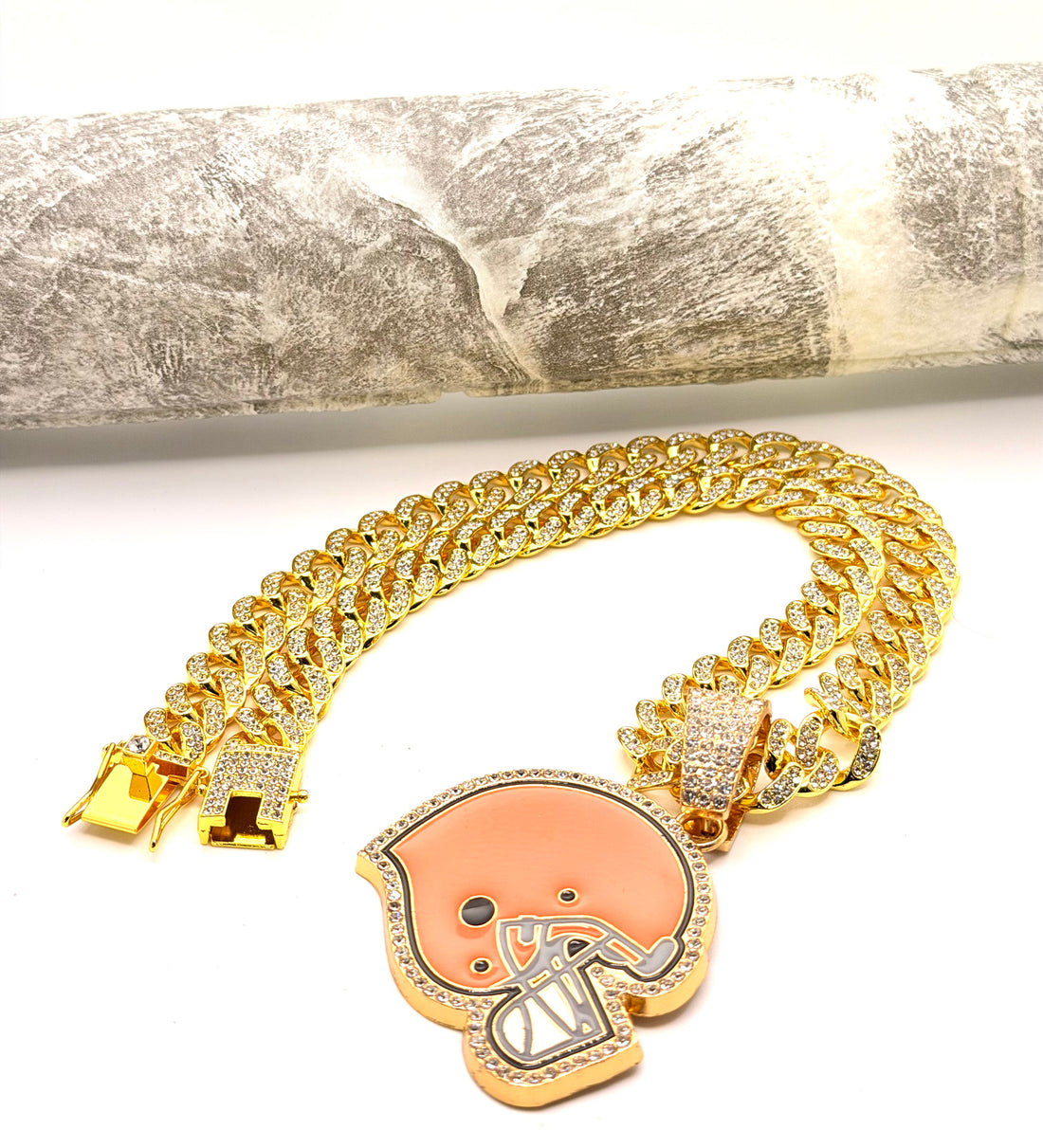 Hip Hop Necklace / Cleveland Browns Gold Color