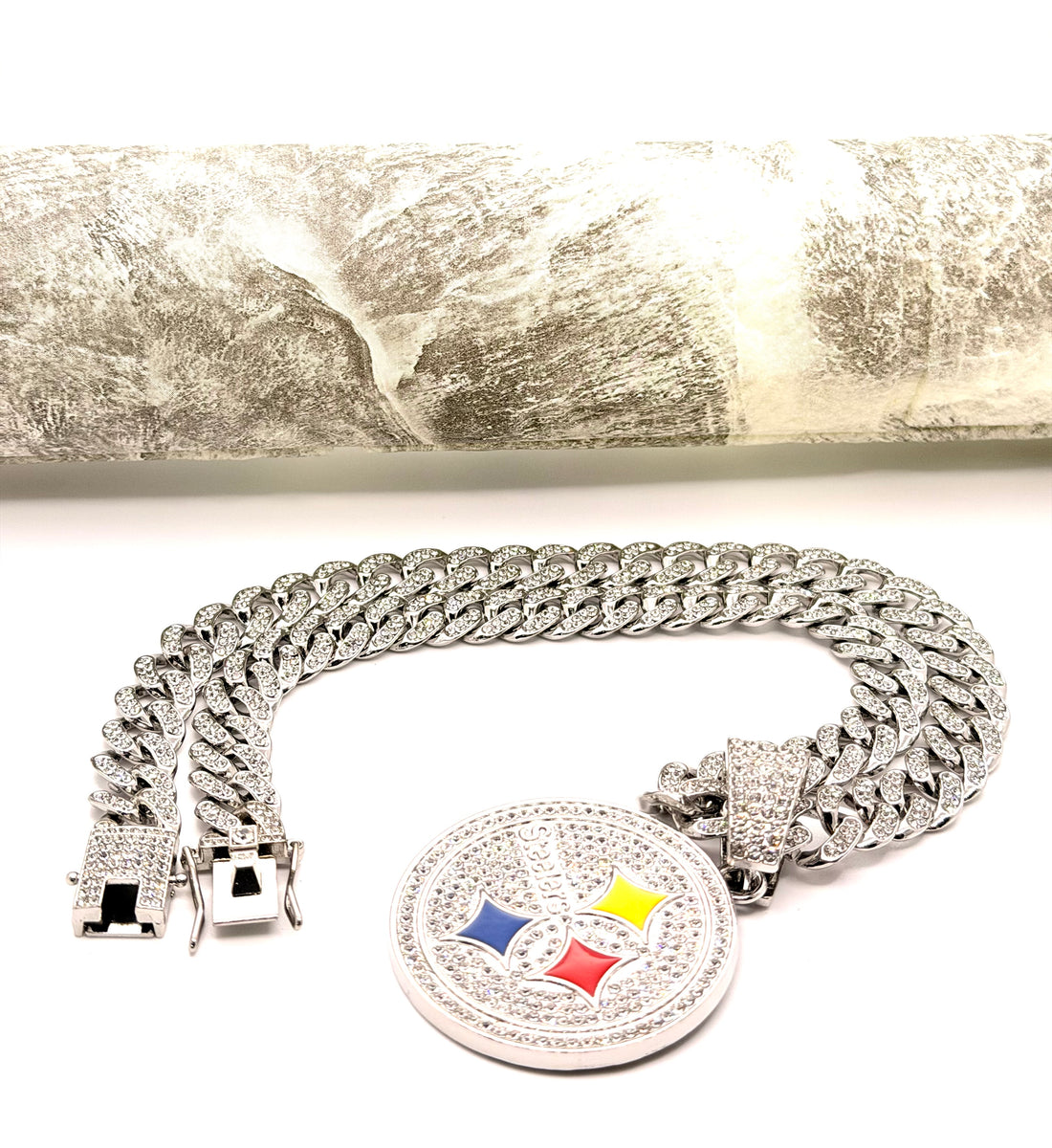 Hip Hop Necklace / Pittsburgh Steelers Silver Color
