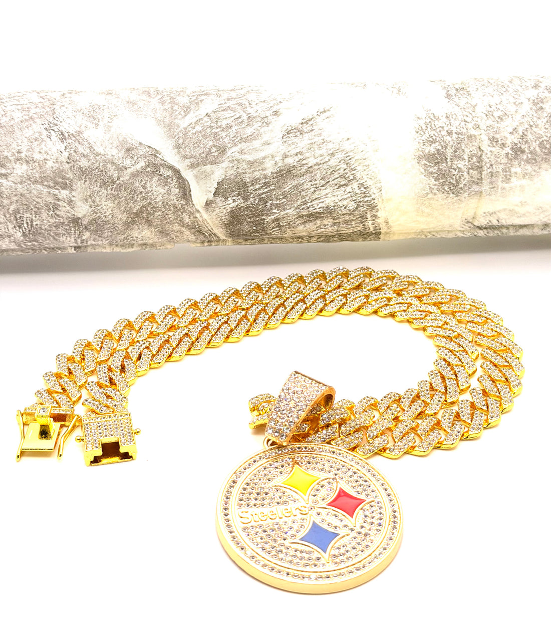 Hip Hop Necklace / Pittsburgh Steelers Gold Color